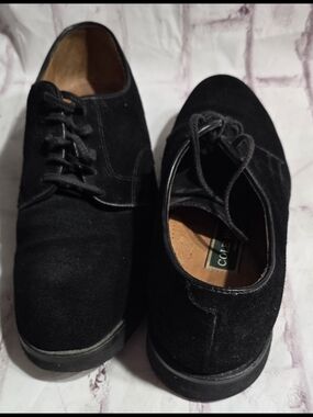 Cole Haan Black Suede Lace-Up Derby Men's Shoes